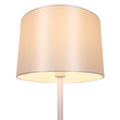 GloboStar® ASHLEY 00823 Μοντέρνο Επιδαπέδιο Φωτιστικό Μονόφωτο 1 x E27 IP20 Λευκό Μέταλλο με Λευκό Ύφασμα - Μ35 x Π35 x Υ145cm