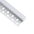 GloboStar® PLASTERBOARD-PROFILE 70834-3M Προφίλ Αλουμινίου - Βάση & Ψύκτρα Ταινίας LED με Λευκό Γαλακτερό Κάλυμμα - Χωνευτή Τερματική Χρήση σε Τελείωμα Γυψοσανίδας ή σε Πλακάκι - Trimless - Πατητό Κάλυμμα - Ασημί - 3 Μέτρα - Πακέτο 5 Τεμαχίων - Μ300 x Π3.1 x Υ1.3cm