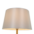 GloboStar® CEDAR 00828 Μοντέρνο Επιδαπέδιο Φωτιστικό Μονόφωτο 1 x E27 IP20 Λευκό Μέταλλο, Λευκό Ύφασμα με Μπεζ Ξύλο - Μ40 x Π40 x Υ148cm