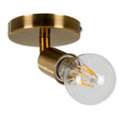 GloboStar® SARA 00846 Μοντέρνο Φωτιστικό Οροφής Σποτ Μονόφωτο 1 x E27 IP20 Μπρούτζινο & Χρυσό Μέταλλο - Μ10 x Π10 x Υ10.3cm