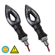 GloboStar® 81752 ΣΕΤ 2 x Φλάς Μοτοσυκλέτας Universal Arrow LED SMD 5050 5W DC 12V Πορτοκαλί Αδιάβροχα IP65