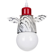 GloboStar® ZEBRA 00639 Παιδικό Κρεμαστό Φωτιστικό Φιγούρα Μονόφωτο 1 x E27 IP20 Λευκό, Μαύρο & Κόκκινο Μέταλλο - Μ19 x Π10.5 x Υ13.5cm