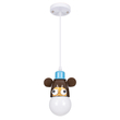 GloboStar® MONKEY 00640 Παιδικό Κρεμαστό Φωτιστικό Φιγούρα Μονόφωτο 1 x E27 IP20 Πολύχρωμο Μέταλλο - Μ14.5 x Π10.5 x Υ13.5cm