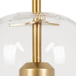 GloboStar® AVERY 00741 Μοντέρνο Κρεμαστό Φωτιστικό Πλέγμα Μονόφωτο 1 x E27 IP20 Διάφανο Γυαλί με Χρυσό Μέταλλο - Μ15 x Π15 x Υ60cm