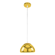 GloboStar® CRISTIN 00757 Μοντέρνο Κρεμαστό Φωτιστικό Ανάρτηση Μονόφωτο 1 x G4 Χρυσό Γυαλί - Μ18 x Π18 x Υ13cm