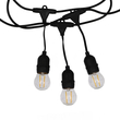 GloboStar® 78984 WIRE GARLAND Καλωδιογιρλάντα PVC 15 Μέτρων με 15 Ντουί E27 με Πρίζα Schuko Επεκτεινόμενη Αδιάβροχη IP65