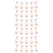 79805 Διακοσμητική Γιρλάντα Bronze Cone 4 Μέτρα με Διακόπτη On/Off - 30 LED 3W με Μπαταρίες 3xAA & Διάφανο Καλώδιο IP20 Θερμό Λευκό 2700K Μ4m