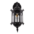 GloboStar® DARCY 00657 Vintage Επιτοίχιο Φωτιστικό Απλίκα Μονόφωτο 1 x E27 IP20 Μαύρο Μέταλλο με Διάφανο Γυαλί - Φ15.5 x Y34.5cm