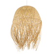 GloboStar® MANILA 00713 Boho Κρεμαστό Φωτιστικό Πλέγμα Μονόφωτο 1 x E27 IP20 Μπέζ Ξύλο - Μ50 x Π50 x Υ70cm