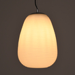 GloboStar® FREYA 00745 Μοντέρνο Κρεμαστό Φωτιστικό Ανάρτηση Μονόφωτο 1 x E27 IP20 Λευκό Γυαλί με Ασημί Μέταλλο - Μ24 x Π24 x Υ35cm
