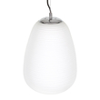 GloboStar® FREYA 00745 Μοντέρνο Κρεμαστό Φωτιστικό Ανάρτηση Μονόφωτο 1 x E27 IP20 Λευκό Γυαλί με Ασημί Μέταλλο - Μ24 x Π24 x Υ35cm