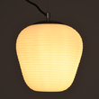 GloboStar® FREYA 00746 Μοντέρνο Κρεμαστό Φωτιστικό Ανάρτηση Μονόφωτο 1 x E27 IP20 Λευκό Γυαλί με Ασημί Μέταλλο - Μ20 x Π20 x Υ23cm