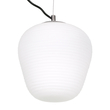 GloboStar® FREYA 00746 Μοντέρνο Κρεμαστό Φωτιστικό Ανάρτηση Μονόφωτο 1 x E27 IP20 Λευκό Γυαλί με Ασημί Μέταλλο - Μ20 x Π20 x Υ23cm