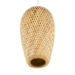 GloboStar® SAN TROPEZ 00764 Boho Κρεμαστό Φωτιστικό Ανάρτηση Μονόφωτο 1 x E27 IP20 Μπεζ Ξύλο - Μ19 x Π19 x Υ42cm