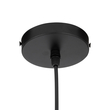 GloboStar® OLVERO 00772 Μοντέρνο Κρεμαστό Φωτιστικό Ανάρτηση Μονόφωτο 1 x E27 IP20 Μαύρο & Χρυσό Μέταλλο - Μ18 x Π4 x Y38cm