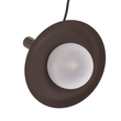 GloboStar® CELEST 00791 Μοντέρνο Κρεμαστό Φωτιστικό Ανάρτηση Μονόφωτο 1 x G9 Καφέ Μέταλλο με Λευκό Γυαλί - Μ20 x Π20 x Υ26.5cm
