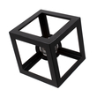 GloboStar® CUBE 00799 Μοντέρνο Φωτιστικό Οροφής Πλέγμα Μονόφωτο 1 x E27 IP20 Μαύρο & Χάλκινο Μέταλλο Μ25 x Π25 x Υ25cm