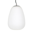 GloboStar® FREYA 00745 Μοντέρνο Κρεμαστό Φωτιστικό Ανάρτηση Μονόφωτο 1 x E27 IP20 Λευκό Γυαλί με Ασημί Μέταλλο - Μ24 x Π24 x Υ35cm