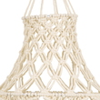 GloboStar® 36209 SOMALIA Boho Καπέλο Φωτιστικού Μακραμέ Πλεκτό Χειροποίητο Μπεζ Σχοινί Μ30 x Π30  x Υ90cm