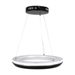 GloboStar® MELINA 61043 Κρεμαστή Πλαφονιέρα Οροφής Κύκλος LED CCT 55W 6376lm 120° AC 220-240V - Εναλλαγή Φωτισμού μέσω Τηλεχειριστηρίου All In One Ψυχρό Λευκό 6000k+Φυσικό Λευκό 4500k+Θερμό Λευκό 2700k Dimmable Φ48cm - Μαύρο - 3 Years Warranty