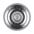 GloboStar® AKIRA 60619 Επιφανειακό Κινούμενο Στρόγγυλο Φωτιστικό Σποτ Αλουμινίου με Ντουί GU10 AC 220-240V IP44 Φ8 x Υ10cm - Ασημί Βούρτσας