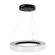 GloboStar® ARIANA 61037 Κρεμαστή Πλαφονιέρα Οροφής Κύκλος LED CCT 55W 6376lm 120° AC 220-240V - Εναλλαγή Φωτισμού μέσω Τηλεχειριστηρίου All In One Ψυχρό Λευκό 6000k+Φυσικό Λευκό 4500k+Θερμό Λευκό 2700k Dimmable Φ48cm - Μαύρο - 3 Years Warranty