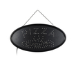 GloboStar® 75685 Φωτιστικό Ταμπέλα LED Οβάλ Σήμανσης PIZZA 3W με Πρίζα AC 230V - Μ48 x Π1.8 x Υ24.5cm