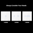 GloboStar® 80066 SONOFF T2EU2C-RF - 433MHz Wireless Smart Wall Touch Button Switch 2 Way - RF Series