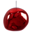 GloboStar® DIXAR 00763 Μοντέρνο Κρεμαστό Φωτιστικό Ανάρτηση Μονόφωτο 1 x E27 IP20 Κόκκινο Γυαλί με Ασημί Μέταλλο - Μ36 x Π36 x Υ45cm