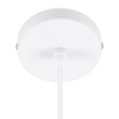 GloboStar® HANNA 36217 Μοντέρνο Κρεμαστό Φωτιστικό Ανάρτηση Μονόφωτο 1 x E27 IP20 Λευκό Πλαστικό - Μ4 x Π4 x Υ110cm
