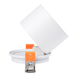 GloboStar® OMEGA-R 60295 Χωνευτό LED Spot Downlight TrimLess Φ10cm 12W 1500lm 36° AC 220-240V IP20 Φ10 x Υ8.2cm - Στρόγγυλο - Λευκό - Θερμό Λευκό 2700K - Bridgelux COB - 5 Years Warranty