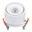 GloboStar® OMEGA-R 60295 Χωνευτό LED Spot Downlight TrimLess Φ10cm 12W 1500lm 36° AC 220-240V IP20 Φ10 x Υ8.2cm - Στρόγγυλο - Λευκό - Θερμό Λευκό 2700K - Bridgelux COB - 5 Years Warranty