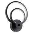 GloboStar® FREDDIE 61076 Φωτιστικό Τοίχου - Απλίκα Design LED CCT 15W 1800lm 300° AC 220-240V - Εναλλαγή Φωτισμού μέσω Διακόπτη On/Off All In One Ψυχρό 6000k+Φυσικό 4500k+Θερμό 2700k Μ20 x Π7.5 x Υ25cm - Μαύρο