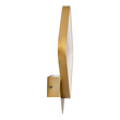 GloboStar® LENA 61081 Φωτιστικό Τοίχου - Απλίκα Design LED CCT 12W 1440lm 300° AC 220-240V - Εναλλαγή Φωτισμού μέσω Διακόπτη On/Off All In One Ψυχρό 6000k+Φυσικό 4500k+Θερμό 2700k Μ25 x Π5.5 x Υ29.5cm - Χρυσό Βούρτσας