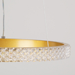 GloboStar® DIAMOND 61129 Κρεμαστό Φωτιστικό Δαχτυλίδι-Κύκλος LED CCT 30W 3513lm 360° AC 220-240V - Εναλλαγή Φωτισμού μέσω Τηλεχειριστηρίου All In One Ψυχρό 6000k+Φυσικό 4500k+Θερμό 2700k Dimmable Φ40cm - Χρυσό Βούρτσας - 3 Years Warranty