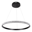GloboStar® DIAMOND 61130 Κρεμαστό Φωτιστικό Δαχτυλίδι-Κύκλος LED CCT 45W 5230lm 360° AC 220-240V - Εναλλαγή Φωτισμού μέσω Τηλεχειριστηρίου All In One Ψυχρό 6000k+Φυσικό 4500k+Θερμό 2700k Dimmable Φ60cm - Μαύρο - 3 Years Warranty