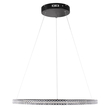 GloboStar® DIAMOND 61130 Κρεμαστό Φωτιστικό Δαχτυλίδι-Κύκλος LED CCT 45W 5230lm 360° AC 220-240V - Εναλλαγή Φωτισμού μέσω Τηλεχειριστηρίου All In One Ψυχρό 6000k+Φυσικό 4500k+Θερμό 2700k Dimmable Φ60cm - Μαύρο - 3 Years Warranty