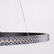 GloboStar® DIAMOND 61130 Κρεμαστό Φωτιστικό Δαχτυλίδι-Κύκλος LED CCT 45W 5230lm 360° AC 220-240V - Εναλλαγή Φωτισμού μέσω Τηλεχειριστηρίου All In One Ψυχρό 6000k+Φυσικό 4500k+Θερμό 2700k Dimmable Φ60cm - Μαύρο - 3 Years Warranty