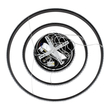 GloboStar® DIAMOND TRIO 61136 Κρεμαστό Φωτιστικό Δαχτυλίδι-Κύκλος LED CCT 100W 12123lm 360° AC 220-240V - Εναλλαγή Φωτισμού μέσω Τηλεχειριστηρίου All In One Ψυχρό 6000k+Φυσικό 4500k+Θερμό 2700k Dimmable Φ25+40+60cm - Μαύρο - 3 Years Warranty