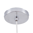 GloboStar® DIXAR 00762 Μοντέρνο Κρεμαστό Φωτιστικό Ανάρτηση Μονόφωτο 1 x E27 IP20 Κόκκινο Γυαλί με Ασημί Μέταλλο - Μ28 x Π28 x Υ40cm