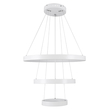 GloboStar® NEMESIS TRIO 61168-DECO Κρεμαστό Φωτιστικό Δαχτυλίδι-Κύκλος LED CCT 100W 12123lm 360° AC 220-240V - Εναλλαγή Φωτισμού μέσω Τηλεχειριστηρίου All In One Ψυχρό 6000k+Φυσικό 4500k+Θερμό 2700k Dimmable Φ25+40+60cm - Λευκό - 3 Years Warranty