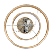 GloboStar® DIAMOND DUO 61151 Κρεμαστό Φωτιστικό Δαχτυλίδι-Κύκλος LED CCT 75W 8743lm 360° AC 220-240V - Εναλλαγή Φωτισμού μέσω Τηλεχειριστηρίου All In One Ψυχρό 6000k+Φυσικό 4500k+Θερμό 2700k Dimmable Φ40+60cm - Χρυσό Βούρτσας - 3 Years Warranty