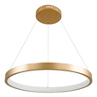 GloboStar® NEMESIS 61160 Κρεμαστό Φωτιστικό Δαχτυλίδι-Κύκλος LED CCT 45W 5230lm 360° AC 220-240V - Εναλλαγή Φωτισμού μέσω Τηλεχειριστηρίου All In One Ψυχρό 6000k+Φυσικό 4500k+Θερμό 2700k Dimmable Φ60cm - Χρυσό Βούρτσας - 3 Years Warranty