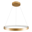 GloboStar® NEMESIS 61160 Κρεμαστό Φωτιστικό Δαχτυλίδι-Κύκλος LED CCT 45W 5230lm 360° AC 220-240V - Εναλλαγή Φωτισμού μέσω Τηλεχειριστηρίου All In One Ψυχρό 6000k+Φυσικό 4500k+Θερμό 2700k Dimmable Φ60cm - Χρυσό Βούρτσας - 3 Years Warranty