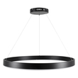 GloboStar® VENOM 61179 Κρεμαστό Φωτιστικό Δαχτυλίδι-Κύκλος LED CCT 67W 7863lm 120° AC 220-240V - Εναλλαγή Φωτισμού μέσω Τηλεχειριστηρίου All In One Ψυχρό 6000K+Φυσικό 4500K+Θερμό 2700K Dimmable Φ80cm - Μαύρο - 3 Years Warranty