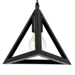 GloboStar® TRIANGLE 00611 Μοντέρνο Κρεμαστό Φωτιστικό Ράγα Δίφωτο 2 x E27 IP20 Μαύρο Μέταλλο - Μ60 x Π22 x Y130cm