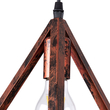 GloboStar® TRIANGLE 00613 Μοντέρνο Κρεμαστό Φωτιστικό Ράγα Δίφωτο 2 x E27 IP20 Χάλκινο Μέταλλο - Μ60 x Π22 x Y130cm