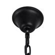 GloboStar® DOME 10001021 Vintage Κρεμαστό Φωτιστικό Ανάρτηση Πολύφωτο 9 x E27 Μαύρο Μέταλλο, Μπεζ Σχοινί με Μπεζ Όνυχα - Μ68 x Π60 x Υ50cm