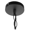 GloboStar® LINDELL 10001111 Vintage Κρεμαστό Φωτιστικό Ανάρτηση Μονόφωτο 1 x E27 IP20 Μαύρο Μέταλλο με Μπεζ Σχοινί - Μ33 x Π33 x Υ33cm