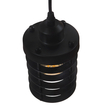 GloboStar® DARSEY 10001145 Vintage Κρεμαστό Φωτιστικό Πλέγμα Μονόφωτο 1 x E27 IP20 Μαύρο Μέταλλο - Μ10 x Π10 x Υ25cm